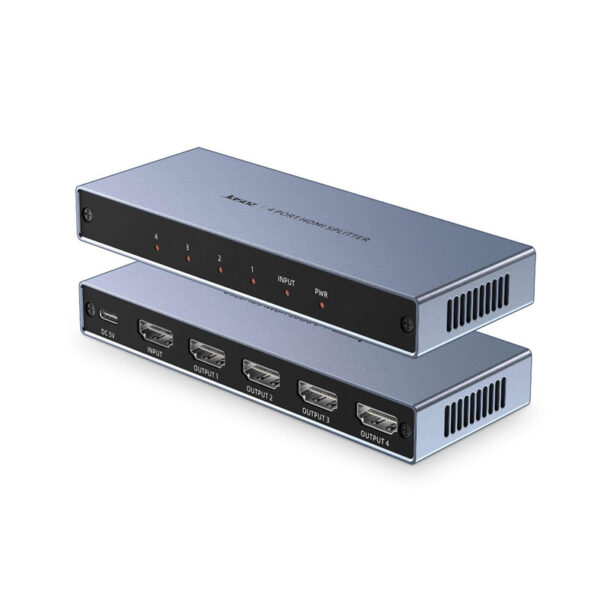 G151 Bộ chia HDMI 1 ra 4 4K Jasoz T-G177 chuẩn HDMI 2.0, hỗ trợ HDR, âm thanh DTS 7.1, vỏ hợp kim nhôm cao cấp