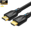 Cáp HDMI 2.1 Jasoz A122 (T-A235 1.5M, T-A236 2M, T-A237 3M, T-A267 5M, T-A324 10M) hỗ trợ 8K@60Hz, 4K@120Hz, HDR, eARC