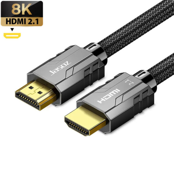 Dây Cáp HDMI 8K Chuẩn 2.1 Đầu Cáp Mạ Vàng Vỏ Hợp Kim Kẽm Jasoz A116