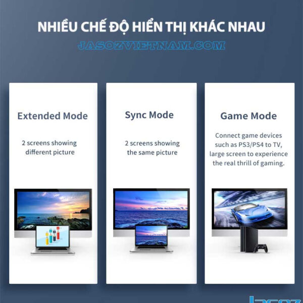 Cáp HDMI Jasoz A118 Đầu Cáp Mạ Vàng Chống Oxy Hoá Hỗ trợ 4K 5 Cáp HDMI 2.0 Jasoz A118 T-A251 T-A217 T-A218 T-A219 T-A220 T-A221 T-A222 T-A223 T-A224 T-A225 hỗ trợ nhiều chế độ hiển thị Extended Mode, Sync Mode, Game Mode