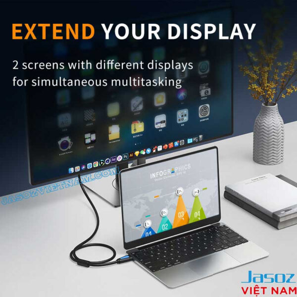 Cáp HDMI Jasoz A118 Đầu Cáp Mạ Vàng Chống Oxy Hoá Hỗ trợ 4K 14 Cáp HDMI Jasoz A118 T-A251 T-A217 T-A218 T-A219 T-A220 T-A221 T-A222 T-A223 T-A224 T-A225 kết nối mở rộng màn hình laptop ra TV hoặc monitor