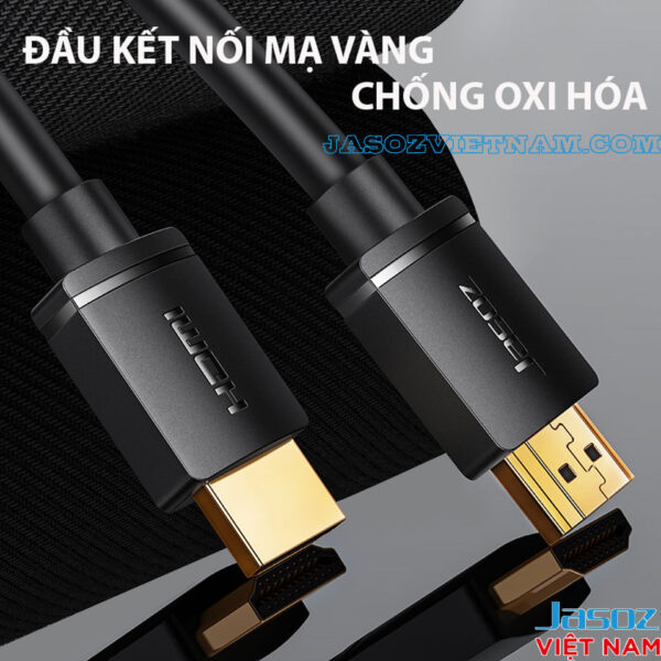 Dây HDMI Jasoz A131 T-A280 T-A282 T-A283 T-A285 T-A287 T-A288 – Đầu mạ vàng chống oxy hóa – Chuẩn HDMI 2.0, hỗ trợ 4K@60Hz, đa độ dài 1.5m 3m 5m 10m 15m 20m