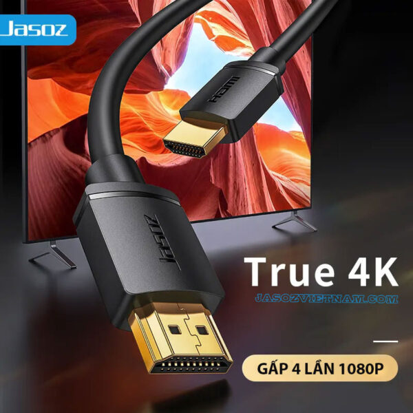 Dây HDMI Jasoz A131 T-A280 T-A282 T-A283 T-A285 T-A287 T-A288 đa độ dài 1.5m 3m 5m 10m 15m 20m Chuẩn 2.0 True 4K hỗ trợ 4K@60Hz