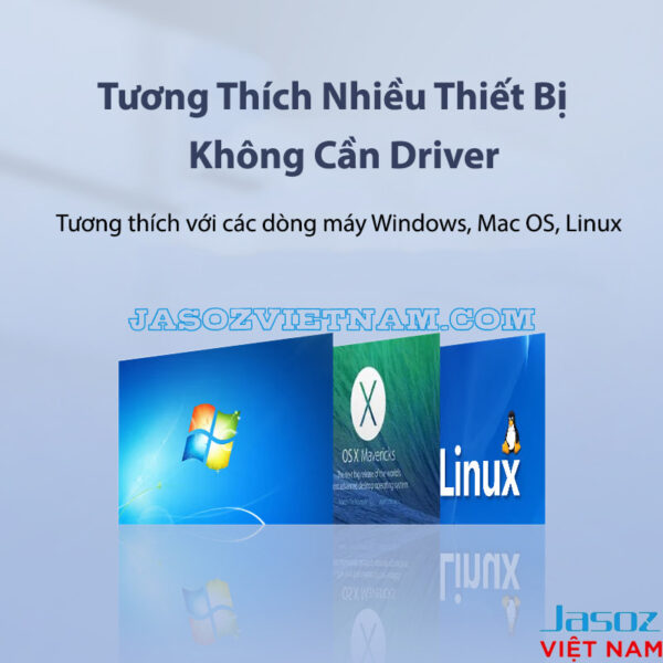 Bộ Chia USB Type C Sang 4 Cổng USB 2.0 Jasoz F111 6 Hub USB Jasoz sang 4 cổng USB 2.0 tương thích Windows, Mac OS, Linux, không cần driver