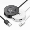 Hub USB 2.0 Jasoz F101 màu Đen Trắng – Bộ chia 4 cổng USB tốc độ 480Mbps cho Laptop, PC, MacBook