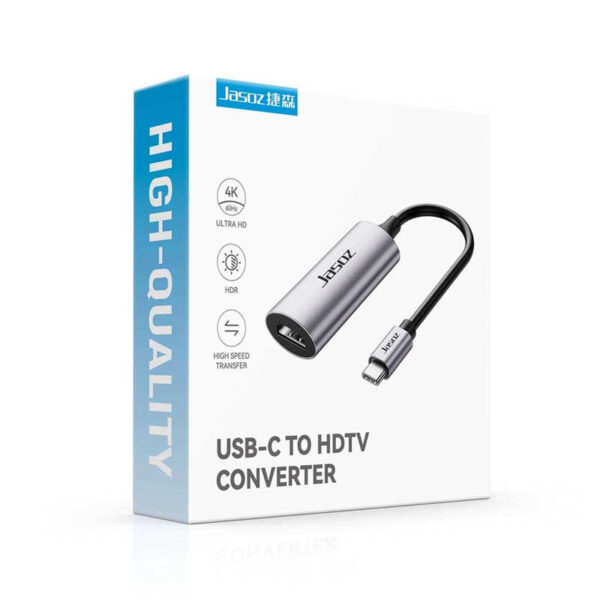 Bộ Chuyển Đổi USB-C Sang HDMI Hỗ Trợ 4K@60Hz Vỏ Hợp Kim Nhôm Jasoz T-H103 4 Hộp Đóng Gói Bộ Chuyển Đổi USB-C Sang HDMI 4K@60Hz Jasoz T-H103 Chính Hãng