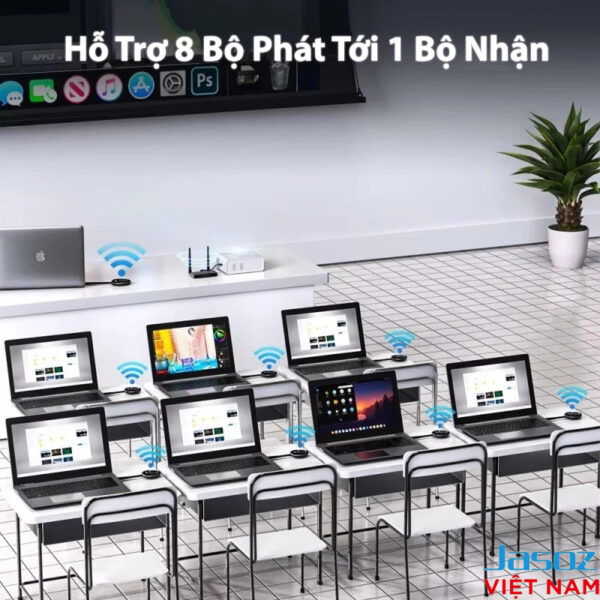 Bộ Truyền HDMI Không Dây 4K Khoảng Cách 50M Jasoz T-G168 ( Hỗ Trợ 8 Thiết Bị Phát - 1 Thiết Bị Nhận ) 5 Bộ Truyền Phát HDMI Không Dây 4K@30Hz Hỗ Trợ 8 Thiết Bị Phát 1 Thiết bị nhận Jasoz T-G168