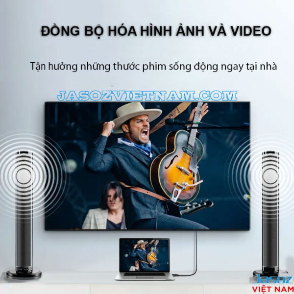 Cáp Chuyển Displayport Sang HDMI Hỗ Trợ 4K@30Hz Jasoz A121 ( Không Chuyển Ngược Lại ) 5 Jasoz A121 – Cáp Displayport sang HDMI 4K@30Hz – Đồng bộ hình ảnh và video từ Laptop, PC sang màn hình TV, máy chiếu – Trải nghiệm phim sống động