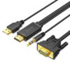 Cáp Chuyển HDMI Sang VGA Có Audio 2 Đầu Đực Jasoz G117 10 Cáp HDMI to VGA Jasoz G117 (1M – 5M) | Có Audio 3.5mm + Nguồn Phụ Micro USB | Full HD 1080p | Jasoz T-G125 → T-G129