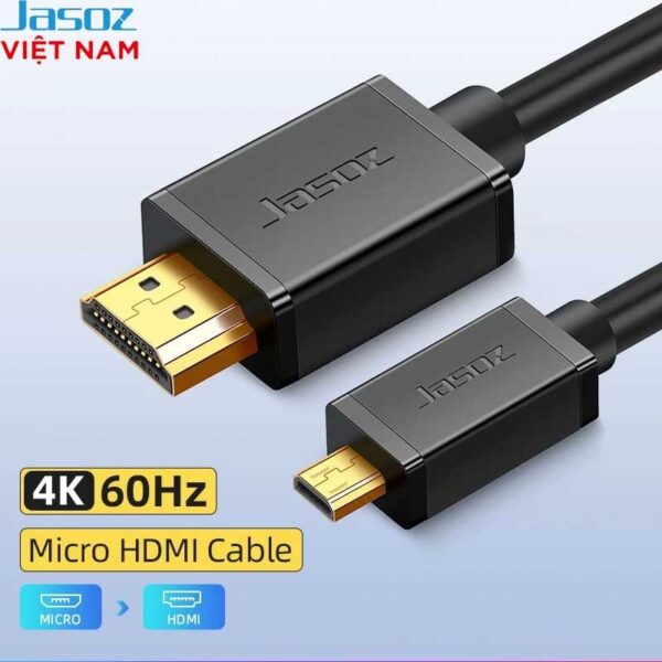 Cáp Micro HDMI To HDMI Hỗ Trợ 4K@60Hz Jasoz A117
