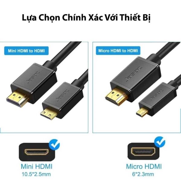 Cáp Micro HDMI To HDMI Hỗ Trợ 4K@60Hz Jasoz A117