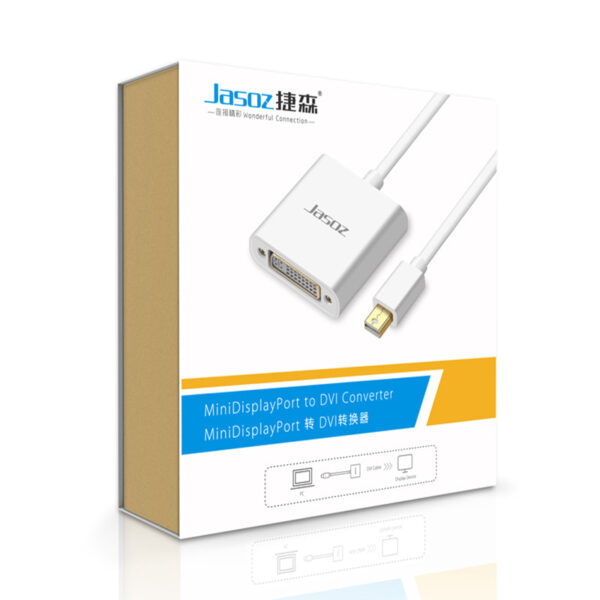 Cáp Mini Displayport sang DVI Jasoz T-G117 hỗ trợ 1080P đầu mạ vàng