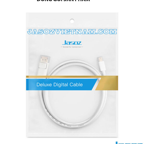 Jasoz A124 – Đóng gói sản phẩm Cáp Mini DisplayPort ⇆ DisplayPort 2 chiều, hỗ trợ 4K 60Hz, 2K 144Hz