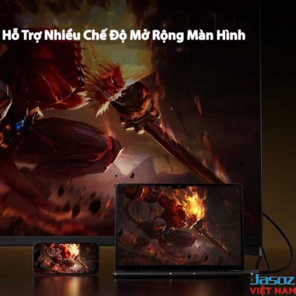Cáp Chuyển USB-C to HDMI Hỗ Trợ 4K@30Hz Male to Male Dài 2M Jasoz T-H101 8 Cáp USB-C sang HDMI 8K Jasoz H120 – Kết nối mở rộng màn hình laptop, MacBook, điện thoại sang TV 4K/8K