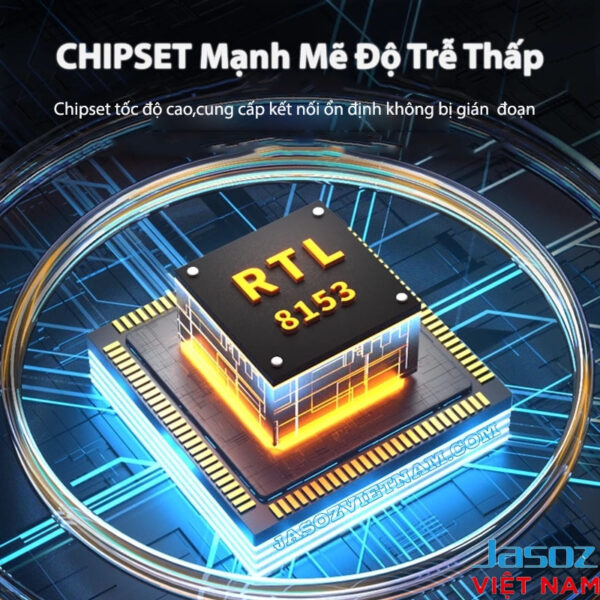 Chipset Realtek RTL8153 trong bộ chuyển đổi USB to LAN Jasoz T-F112 tốc độ Gigabit 1Gbps