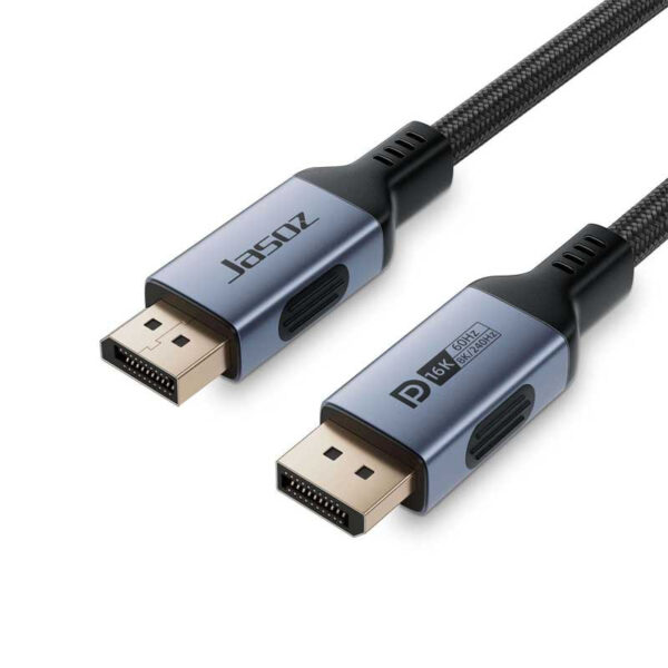 Jasoz A141 – Cáp Displayport DP 2.1 hỗ trợ 16K@60Hz, 8K@120Hz, 4K@240Hz, FHD@360Hz – SKU T-A376 1M, T-A408 1.5M, T-A377 2M, T-A378 3M