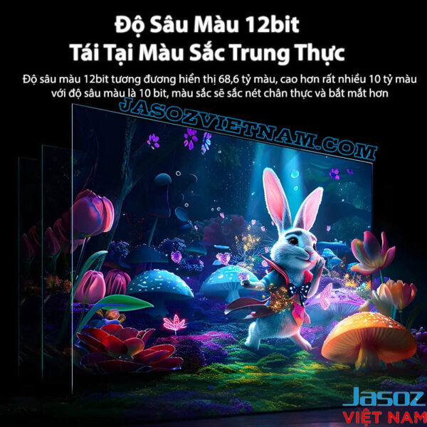 Cáp Displayport Jasoz A141 – Hỗ trợ độ sâu màu 12bit, hiển thị 68,6 tỷ màu – Chân thực, sắc nét, vượt trội hơn 10bit – DP 2.1 băng thông 80Gbps – Đầu cáp mạ vàng