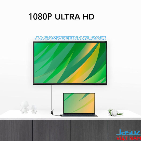 Cáp Displayport To HDMI Hỗ Trợ Full HD Jasoz T-G105 5 Cáp Displayport to HDMI Jasoz T-G105 hỗ trợ 1080P Ultra HD