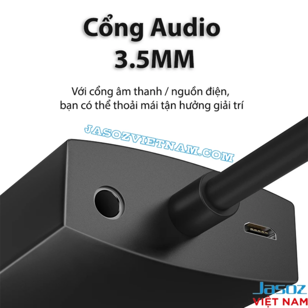 Laptop kết nối máy chiếu bằng cáp HDMI sang VGA Jasoz cho thuyết trình văn phòng