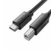 Cáp máy in Type-C to USB-B Jasoz D121 - SKU T-D210 0.5M, T-D211 1M, T-D212 1.5M, T-D213 2M, T-D214 3M - đầu mạ Nickel, dây PVC OD 5.5mm