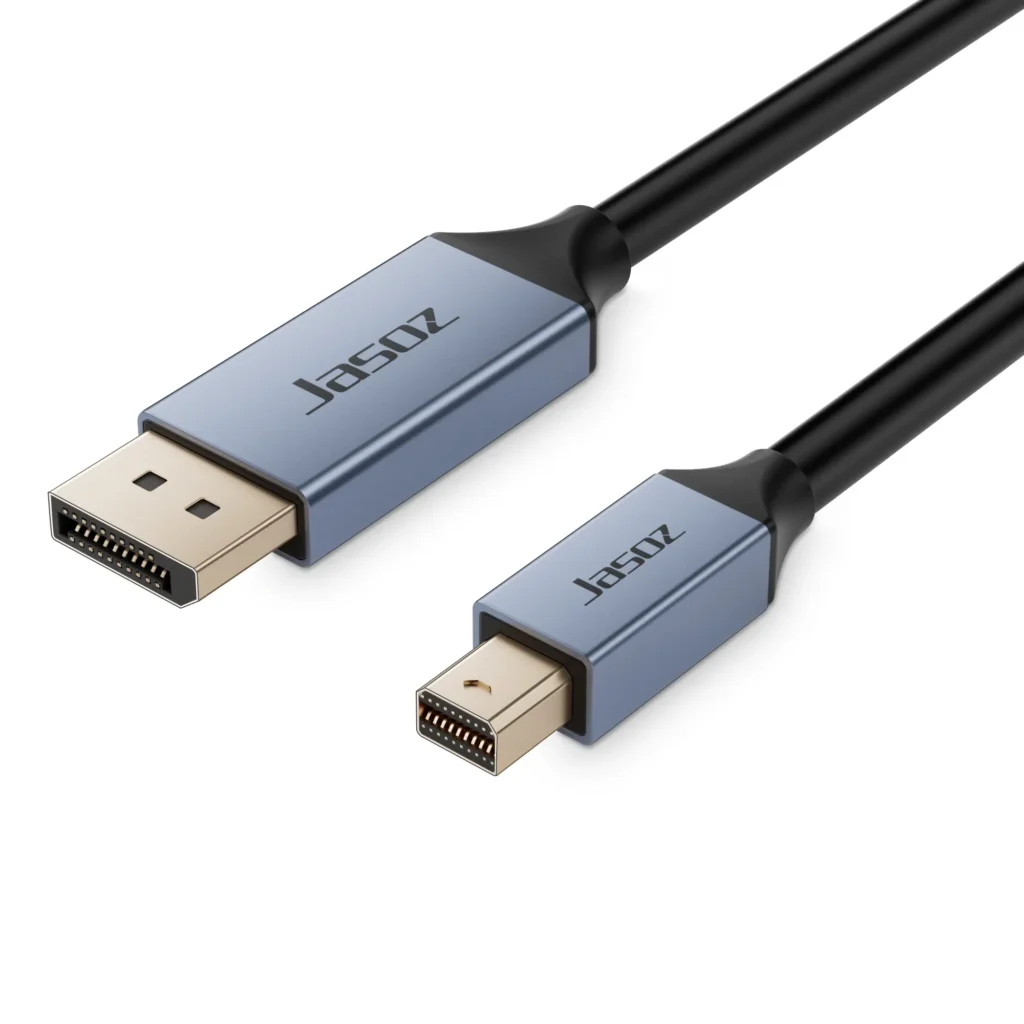 Cáp Mini DP to Displayport 1.4 Hỗ Trợ 8K@60Hz Jasoz A145 2 Jasoz A145 – Cáp Mini Displayport to Displayport 1.4 hỗ trợ 8K@60Hz, 4K@144Hz, 2K@240Hz – SKU Jasoz T-A403 1M, Jasoz T-A404 1.5M, Jasoz T-A405 2M, Jasoz T-A406 3M – dây lõi OFC, băng thông 32.4Gbps