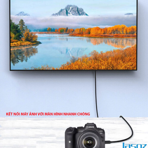 Cáp Chuyển Mini HDMI Sang HDMI Hỗ Trợ 4K Jasoz A108