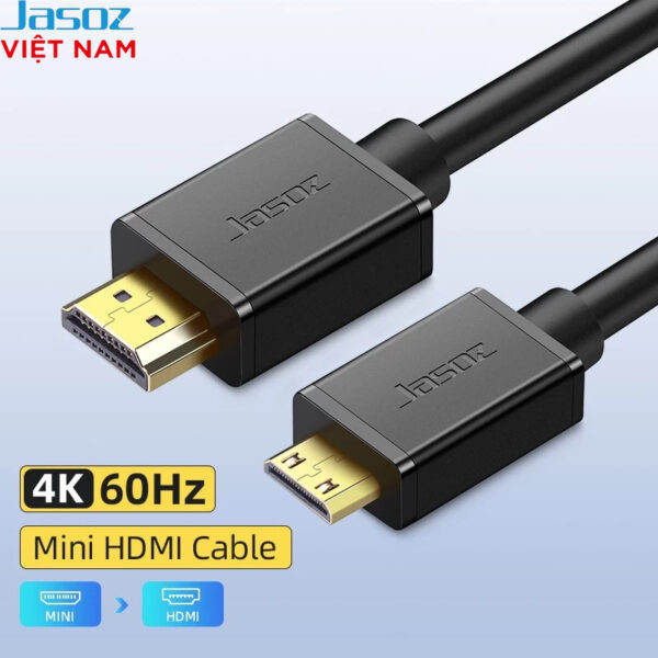 Cáp Chuyển Mini HDMI Sang HDMI Hỗ Trợ 4K Jasoz A108