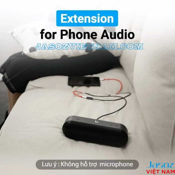 Cáp Nối Dài Audio 3.5mm Male To Female Jasoz C106 5 Cáp nối dài Audio 3.5mm Male to Female Jasoz C106 – Extension for Phone Audio – Không hỗ trợ micro – Jack mạ vàng, lõi đồng 29AWG, vỏ PVC OD 3.5mm – SKU T-C166 1M, T-C167 1.5M, T-C169 3M, T-C170 5M
