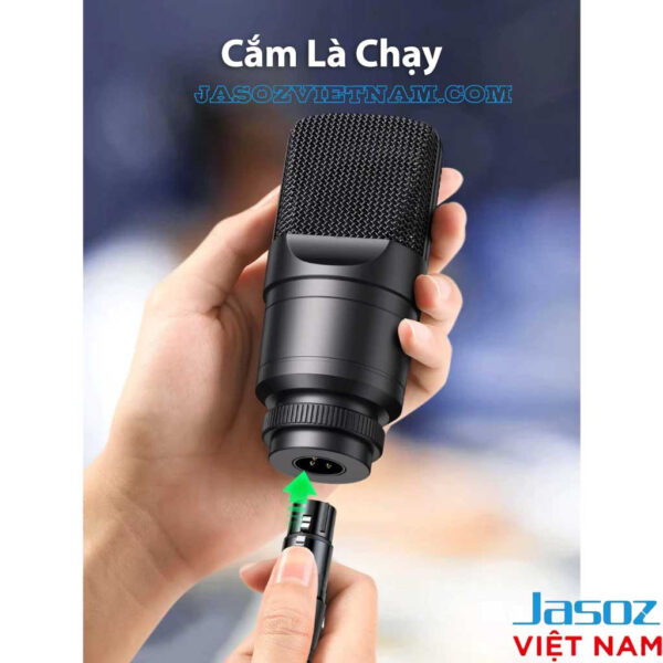 Cáp nối dài Canon XLR 3 Pin Jasoz C107 (Male ↔ Female) – “Cắm là chạy” cho micro/mixer – Đồng 26AWG, OD 6.5mm, đầu đúc phun mạ niken – SKU T-C177 1M, T-C178 1.5M, T-C179 2M, T-C180 3M, T-C181 5M