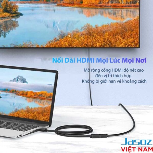 Cáp Nối Dài HDMI Hỗ Trợ 4K Jasoz A113 3 Cáp HDMI Nối Dài Hỗ Trợ Jasoz A113