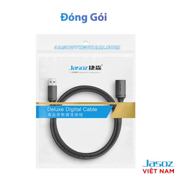 Cáp Nối Dài USB 3.0 Male to Female Cao Cấp Jasoz D114 13 Cáp USB 3.0 Nối Dài Jasoz D114 – Đóng gói túi zip cao cấp, bảo vệ sản phẩm, hàng chính hãng Jasoz Việt Nam