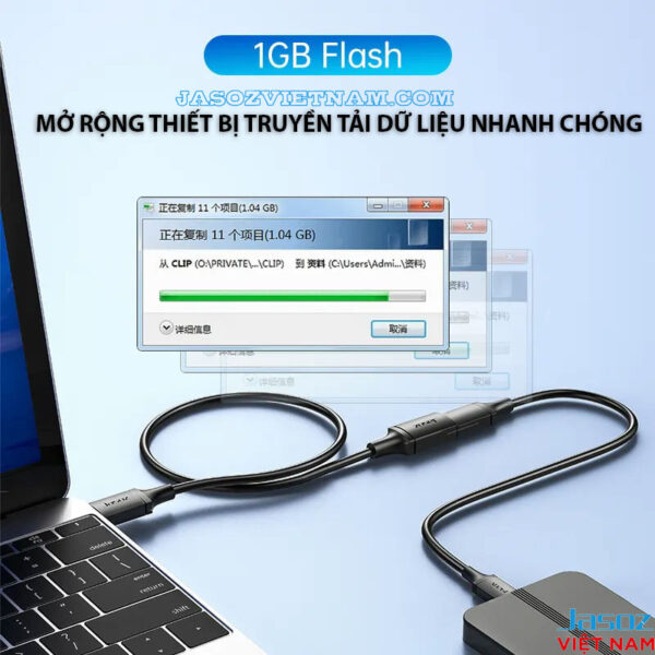 Cáp Nối Dài USB 3.0 Male to Female Cao Cấp Jasoz D114 5 Cáp USB 3.0 Nối Dài Jasoz D114 – Truyền tải dữ liệu nhanh 5Gbps, copy 1GB chỉ trong vài giây, mở rộng thiết bị lưu trữ