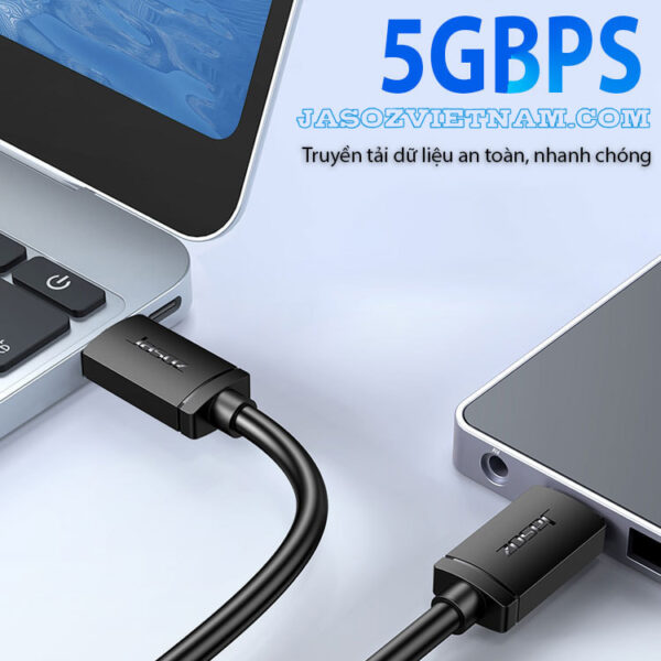 Cáp USB 3.0 Hai Đầu Dương Tốc Độ 5Gbps Jasoz D118 2 Cáp USB 3.0 hai đầu đực Jasoz D118 – tốc độ truyền dữ liệu 5Gbps an toàn và nhanh chóng. SKU T-D193 0.5M, T-D194 1M, T-D195 1.5M, T-D196 2M, T-D197 3M.