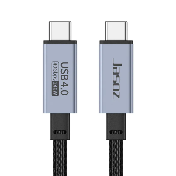 Cáp USB4 USB-C to USB-C Hỗ Trợ 8K@60Hz, Truyền Dữ Liệu 40Gbps, Sạc 240W Cao Cấp Jasoz D119 1 Cáp USB4 Jasoz D119 USB-C to USB-C Hỗ Trợ Sạc 240W, Truyền Dữ Liệu 40Gbps, Xuất Hình 8K@60Hz - Các Phiên Bản SKU T-D200 0.5M, T-D201 1M, T-D202 1.2M, T-D215 1.5M, T-D203 2M