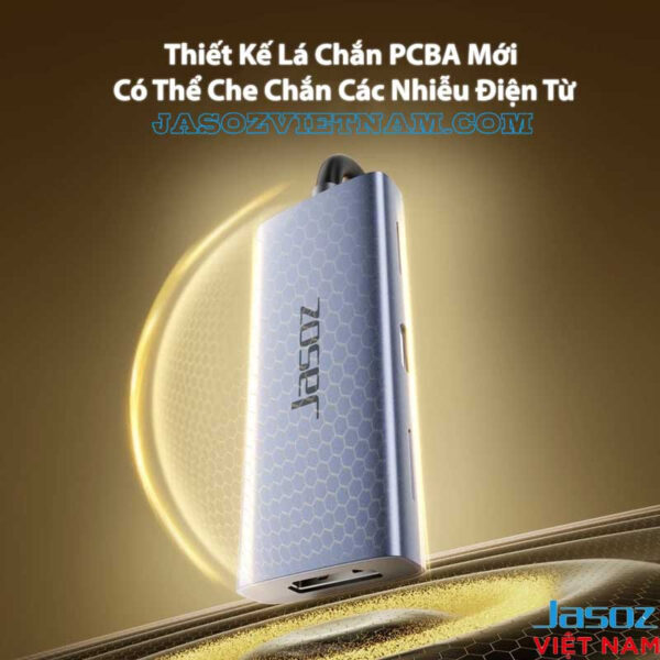 Card ghi hình HDMI sang USB Jasoz T-G190 với thiết kế lá chắn PCBA chống nhiễu điện từ