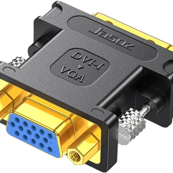 Đầu chuyển DVI 24+5 sang VGA Jasoz T-G157 chân cắm mạ vàng chống oxy hóa