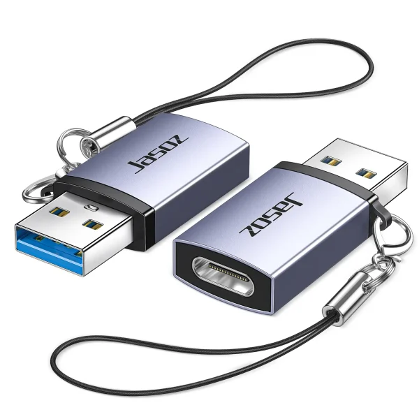 Đầu Chuyển USB 3.0 Sang Type C Male To Female Vỏ Nhôm Hỗ Trợ OTG Sạc Nhanh 18W Jasoz T-G160 ( Hỗ Trợ tai nghe USB-C ) 1 Đầu chuyển USB 3.0 sang USB-C OTG hỗ trợ tai nghe Jasoz T-G160 vỏ nhôm, sạc nhanh 18W