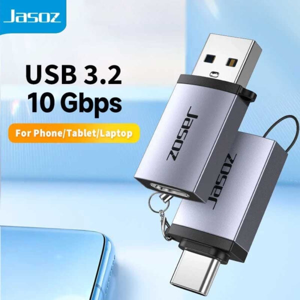 Đầu Chuyển USB 3.2 Gen 2 Sang USB Type C Tốc Độ 10Gbps Vỏ Nhôm Jasoz T-G174 1 Đầu chuyển USB 3.2 Gen 2 sang Type-C Jasoz T-G174 tốc độ 10Gbps vỏ nhôm cao cấp