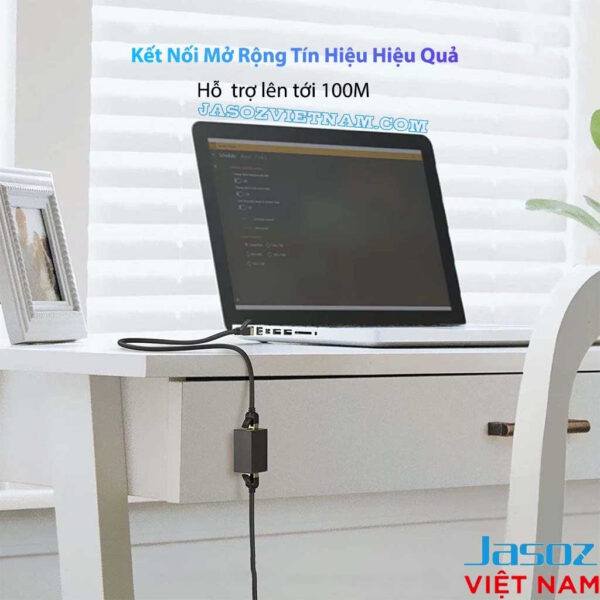 Đầu nối dây mạng RJ45 Jasoz G129 hỗ trợ mở rộng tín hiệu mạng lên tới 100M