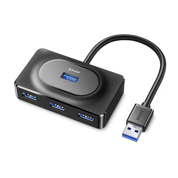 Hub Chia Cổng USB Sang 4 Cổng 3.0 Cao Cấp Jasoz F110 3 Hub USB 3.0 Jasoz F110 màu đen bộ chia 4 cổng 5Gbps phù hợp SKU T-F117 0.3m, T-F141 1m, T-F126 1.5m