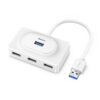 Hub USB 3.0 Jasoz F110 màu trắng bộ chia 4 cổng tốc độ 5Gbps phù hợp SKU T-F120 0.5m, T-F142 1m, T-F123 1.5m