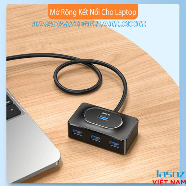 Bộ Chia Cổng USB-C Sang 4 Cổng USB 3.0 Jasoz F113 4 Hub USB 3.0 Jasoz F110 mở rộng kết nối cho laptop, tăng thêm 4 cổng USB tốc độ cao