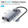 Hub USB-C 6-in-1 Hỗ Trợ HDMI + USB 3.0 +USB Type C 3.0+ RJ45 +PD100W Jasoz T-H111 5 Hub USB-C 6-in-1 Jasoz T-H111 HDMI USB 3.0 Type-C RJ45 PD100W