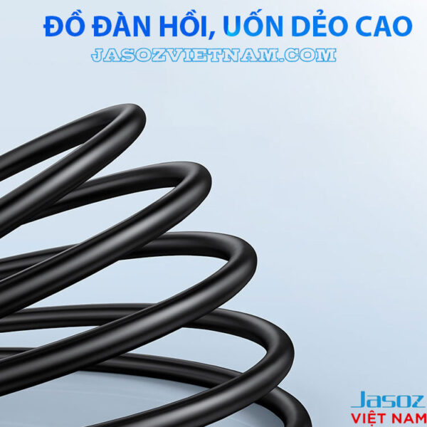 Cáp USB 3.0 Hai Đầu Dương Tốc Độ 5Gbps Jasoz D118 3 Cáp USB 2.0 Male to Male Jasoz D107 T-D127 1.5M, T-D144 3M – Dây đàn hồi, uốn dẻo cao, bền bỉ