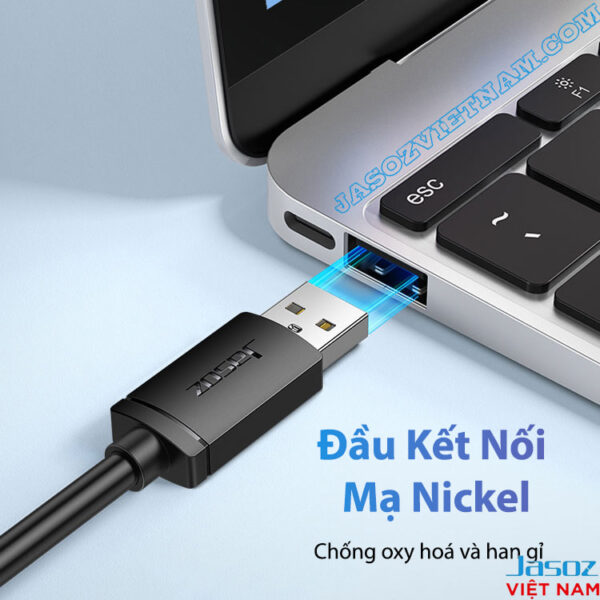 Jasoz D107 Cáp USB 2.0 Hai Đầu Đực Male To Male 3 Cáp USB 2.0 hai đầu đực Jasoz D107 T-D127 1.5M, T-D144 3M đầu cắm mạ Nickel chống oxy hóa, truyền dữ liệu 480Mbps