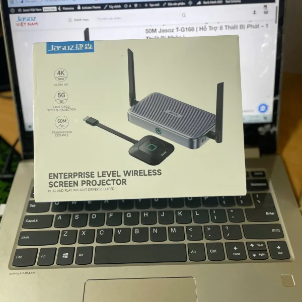 Bộ Truyền HDMI Không Dây 4K Khoảng Cách 50M Jasoz T-G168 ( Hỗ Trợ 8 Thiết Bị Phát - 1 Thiết Bị Nhận ) 7 Hình ảnh thực tế hộp sản phẩm Bộ Truyền HDMI Không Dây 4K Jasoz T-G168 – Chính hãng Jasoz Việt Nam