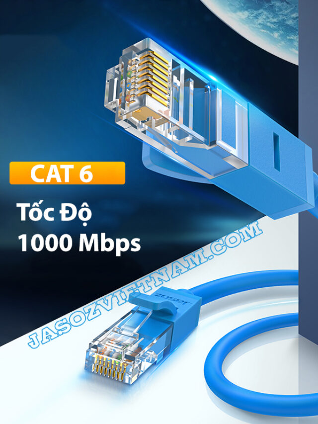 Jasoz E102 Cáp Mạng CAT 6 Bấm Sẵn 2 Đầu Dài Từ 0.5M Đến 30M