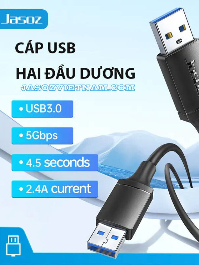 Jasoz D118 Cáp USB 3.0 Male To Male Dài Từ 0.5M -> 3M