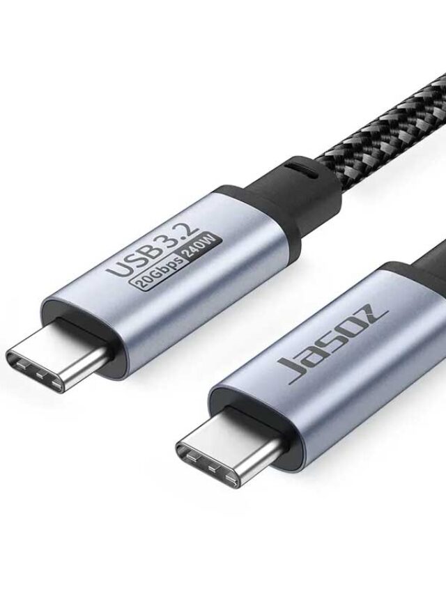 Jasoz D120 Cáp USB-C 3.2 Hỗ Trợ 4K@60Hz Tốc Độ Truyền Tải 20Gbps Công Suất Sạc 240W Dài Từ 0.5M Đến 2M