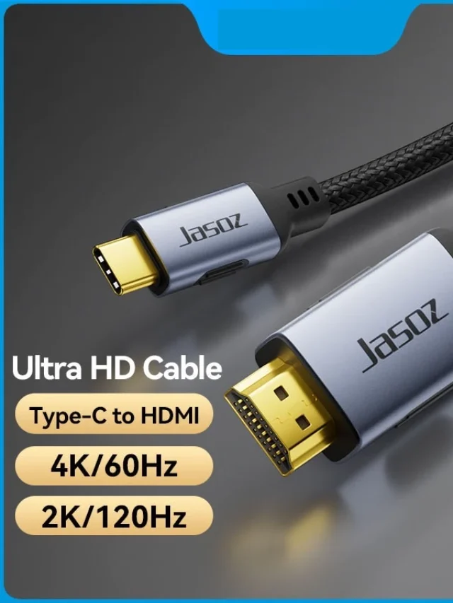 Jasoz H102 Cáp USB-C Sang HDMI Hỗ Trợ 4K@60Hz Vỏ Hợp Kim Nhôm Dài Từ 1.2M Đến 3M